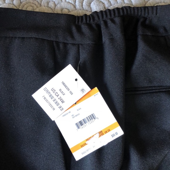 KASPER size 24W Dress Trouser Flat Front Part Elasticwaist Straight Leg $89 NEW - Picture 7 of 11